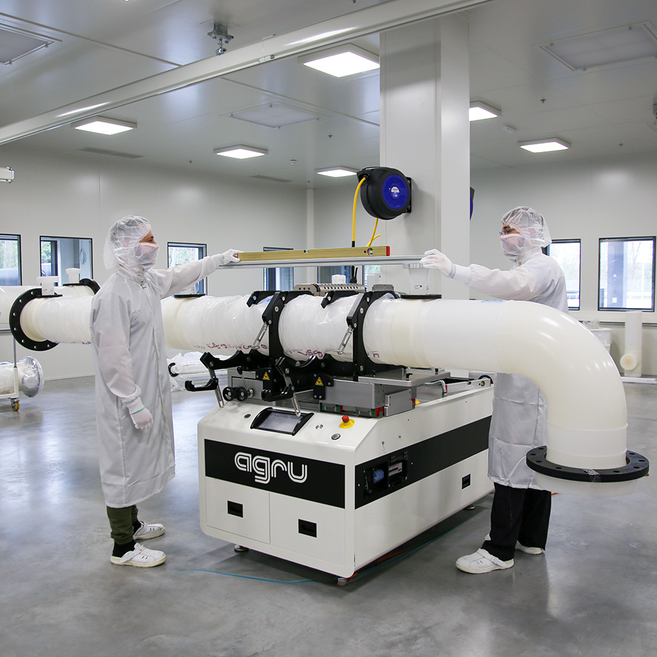 AGRU Customised Parts - Moulded parts for pipeline construction